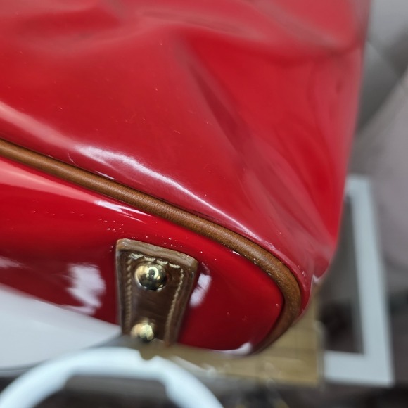 Dooney & Bourke Red Patent Leather Tote Satchel Purse Handbag - Picture 7 of 16